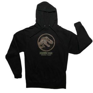 Universal Studios Mens Jurassic Park Black Long Sleeve Pullover Hoodie Souvenir